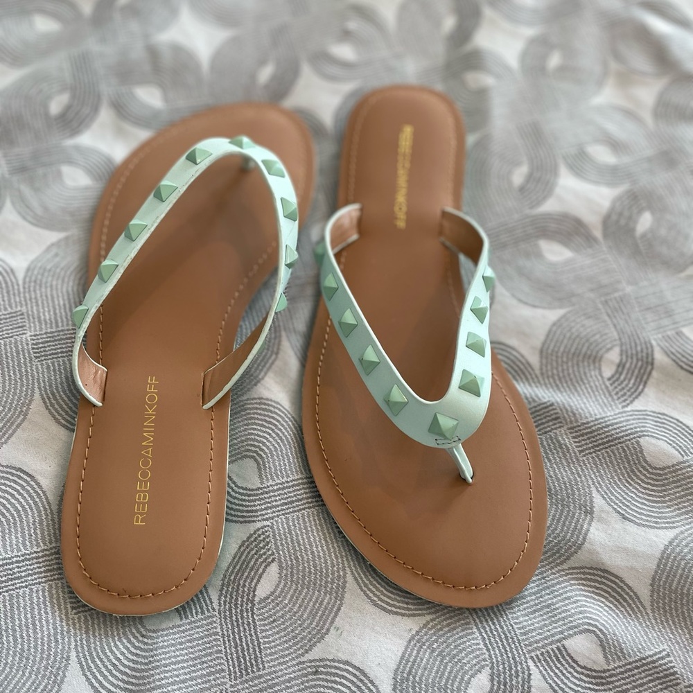 Rebecca Minkoff studded flip flops- NBW